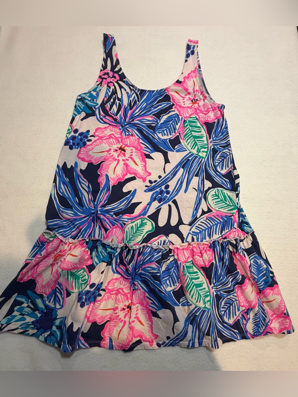 Lilly Pulitzer Floral Tank Mini Dress in Navy, Pink, Blue & Green